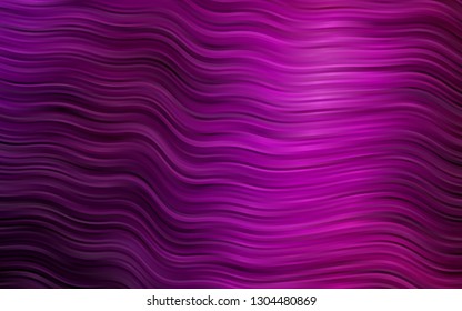Dark Purple vector background with curved circles. Blurred geometric sample with gradient bubbles.  Marble style for your business design.