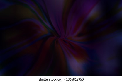 Dark Purple vector background with curved lines. Colorful abstract illustration with gradient lines. Elegant pattern for a brand book.