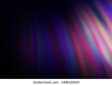 Dark Purple vector background with curved circles. Blurred geometric sample with gradient bubbles.  Marble style for your business design.