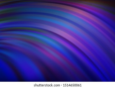 Dark Purple vector background with curved circles. An elegant bright illustration with gradient. A new texture for your  ad, booklets, leaflets.
