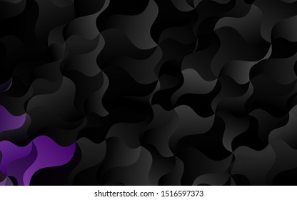 Dark Purple vector background with curved circles. Creative geometric illustration in marble style with gradient. Brand new design for your ads, poster, banner.