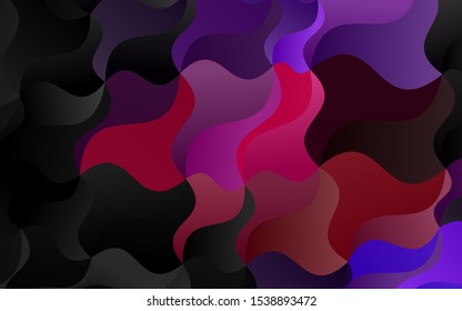 Dark Purple vector background with curved circles. Shining crooked illustration in marble style. Marble design for your web site.