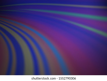Dark Purple vector background with curved circles. An elegant bright illustration with gradient. The elegant pattern for brand book.