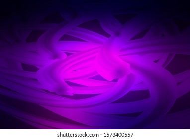 Dark Purple vector background with curved lines. Glitter abstract illustration with wry lines. Abstract style for your business design.