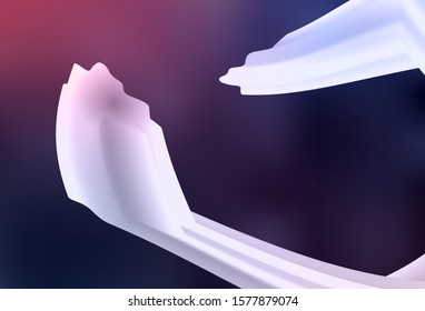 Dark Purple vector background with curved lines. An elegant bright illustration with gradient. A new texture for your  ad, booklets, leaflets.