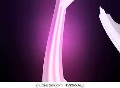 Dark Purple vector background with curved lines. Creative illustration in halftone style with gradient. Pattern for your business design.