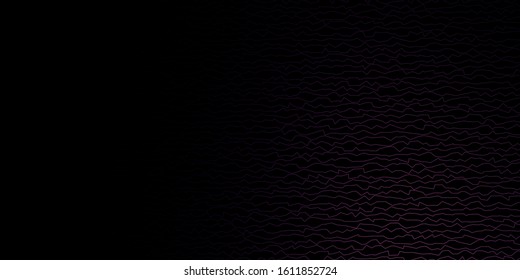 Dark Purple vector background with curved lines. Bright illustration with gradient circular arcs. Pattern for ads, commercials.