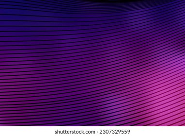 Dark Purple vector background with curved lines. A sample with colorful lines, shapes. Elegant pattern for a brand book.