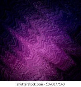 Dark Purple vector background with curves. Brand new colorful illustration with bent lines. Smart design for your promotions.