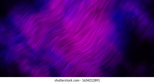 Dark Purple vector background with curves. Illustration in abstract style with gradient curved.  Smart design for your promotions.