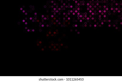 Dark Purple vector  background with dots. Blurred bubbles on abstract background with colorful gradient. The pattern can be used for ads, leaflets of liquid.