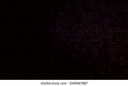 Dark Purple vector  background with dots. Abstract illustration with colored bubbles in nature style. Completely new template for your brand book.