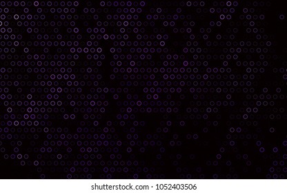 Dark Purple vector  background with dots. Blurred decorative design in abstract style with bubbles. The pattern can be used for aqua ad, booklets.