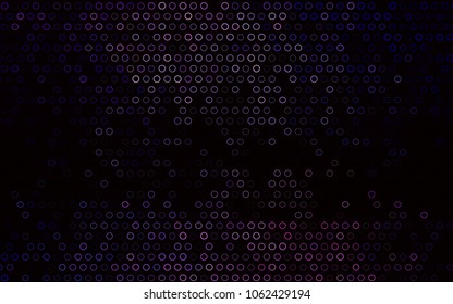 Dark Purple vector  background with dots. Modern abstract illustration with colorful water drops. Beautiful design for your business natural advert.