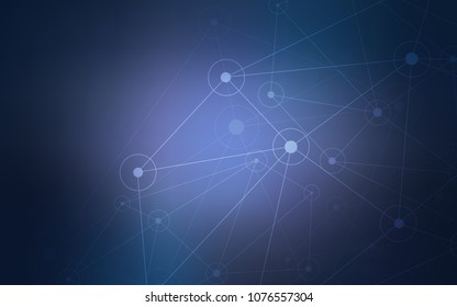 Dark Purple vector background with dots and lines. Glitter abstract illustration with connection of triangle structure. Pattern can be used as texture of wallpapers.