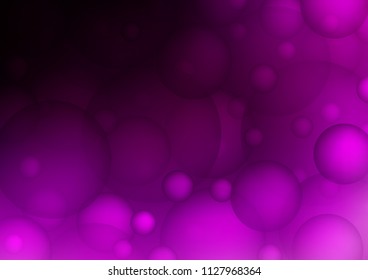 Dark Purple vector background with dots. Modern abstract illustration with colorful water drops. New design for ad, poster, banner of your website.