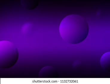 Dark Purple vector background with dots. Blurred bubbles on abstract background with colorful gradient. Beautiful design for your business natural advert.