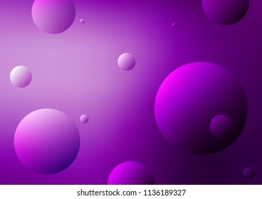 Dark Purple vector background with dots. Glitter abstract illustration with blurred drops of rain. New design for ad, poster, banner of your website.