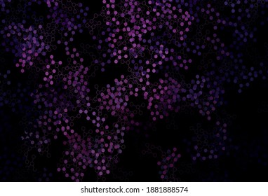 Dark Purple vector background with forms of artificial intelligence. Colorful design in simple style with AI links. Design for depiction of cyber innovations.