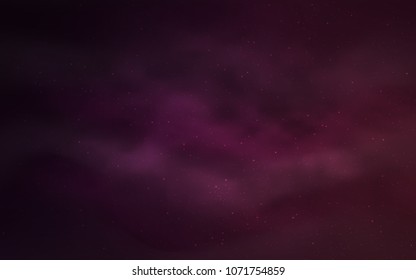 Dark Purple vector background with galaxy stars. Shining colored illustration with bright astronomical stars. Pattern for futuristic ad, booklets.