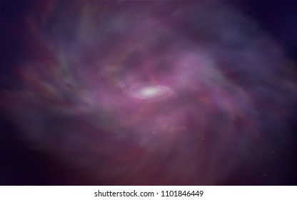 Dark Purple vector background with galaxy stars. Blurred decorative design in simple style with galaxy stars. Pattern for futuristic ad, booklets.