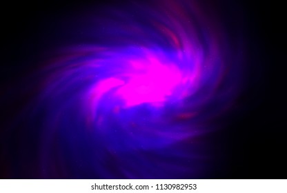 Dark Purple vector background with galaxy stars. Space stars on blurred abstract background with gradient. Smart design for your business advert.