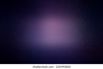Dark Purple vector background with galaxy stars. Modern abstract illustration with Big Dipper stars. Template for cosmic backgrounds.