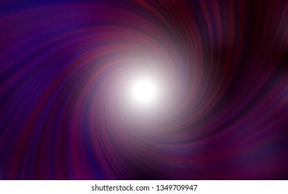 Dark Purple vector background with galaxy stars. Glitter abstract illustration with colorful cosmic stars. Best design for your ad, poster, banner.