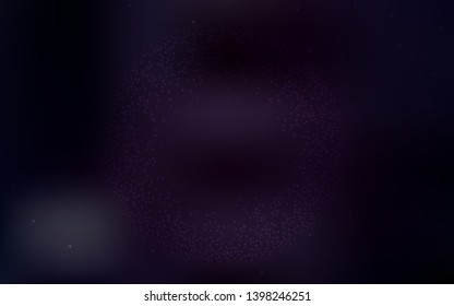 Dark Purple vector background with galaxy stars. Glitter abstract illustration with colorful cosmic stars. Pattern for astronomy websites.
