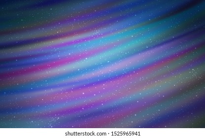 Dark Purple vector background with galaxy stars. Modern abstract illustration with Big Dipper stars. Template for cosmic backgrounds.