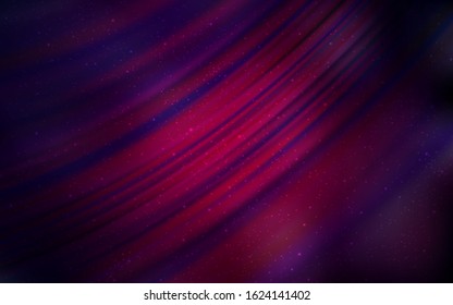 Dark Purple vector background with galaxy stars. Shining colored illustration with bright astronomical stars. Template for cosmic backgrounds.