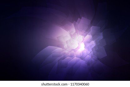 Dark Purple vector background with hexagons. Design in abstract style with hexagons. Pattern can for your ad, booklets.