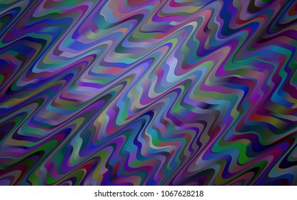 Dark Purple vector background with lamp shapes. Shining crooked illustration in marble style. The template for cell phone backgrounds.