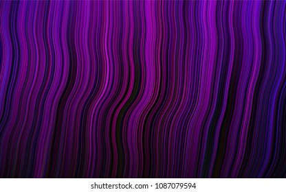 Dark Purple vector background with lamp shapes. Modern gradient abstract illustration with bandy lines. Pattern for your business design.