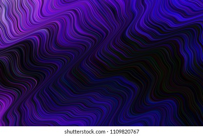 Dark Purple vector background with lamp shapes. Shining illustration, which consist of blurred lines, circles. A new texture for your  ad, booklets, leaflets.