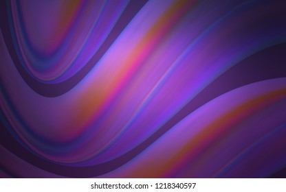 Dark Purple vector background with lamp shapes. Colorful abstract illustration with gradient lines. A new texture for your  ad, booklets, leaflets.