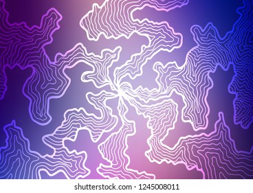 Dark Purple vector background with lamp shapes. Brand new colored illustration in marble style with gradient. Brand new design for your ads, poster, banner.