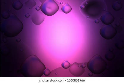 Dark Purple vector background with lamp shapes. Shining illustration, which consist of blurred lines, circles. Pattern for your business design.