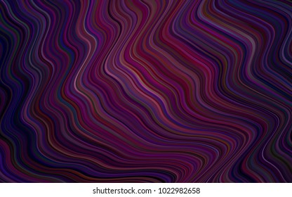 Dark Purple vector background with lava shapes. A vague circumflex abstract illustration with gradient. Memphis style for your business design.