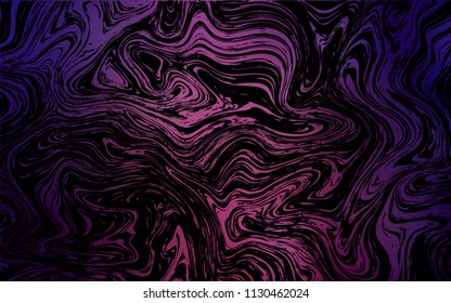 Dark Purple vector background with lava shapes. Modern gradient abstract illustration with bandy lines. A completely new memphis design for your business.