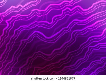 Dark Purple vector background with lava shapes. An elegant bright illustration with gradient. Brand new design for your ads, poster, banner.