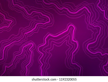 Dark Purple vector background with lava shapes. Shining illustration, which consist of blurred lines, circles. Pattern for your business design.