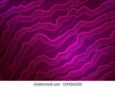 Dark Purple vector background with lava shapes. A vague circumflex abstract illustration with gradient. New composition for your brand book.