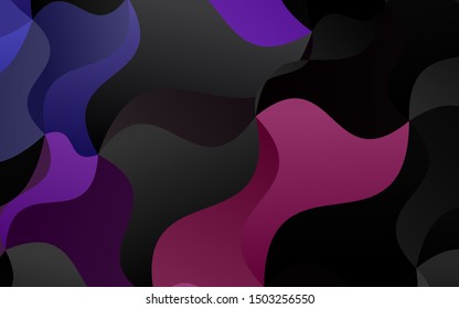 Dark Purple vector background with lava shapes. Colorful illustration in abstract marble style with gradient. Brand new design for your ads, poster, banner.