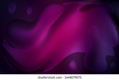 Dark Purple vector background with lava shapes. Glitter abstract illustration with wry lines. Memphis design for your web site.