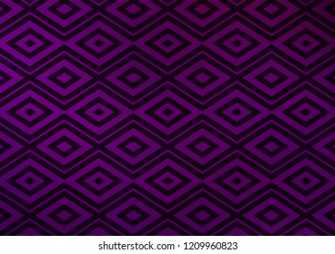 Dark Purple vector background with lines, rhombuses. Colorful lines, squares on abstract background with gradient. Backdrop for TV commercials.