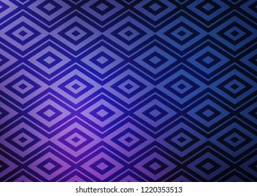 Dark Purple vector background with lines, rhombuses. Shining colorful illustration with lines, rectangles. Backdrop for TV commercials.