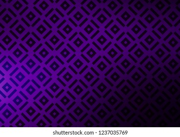 Dark Purple vector background with lines, rhombuses. Colorful decorative design in simple style with lines, rhombuses. Smart design for your business advert.