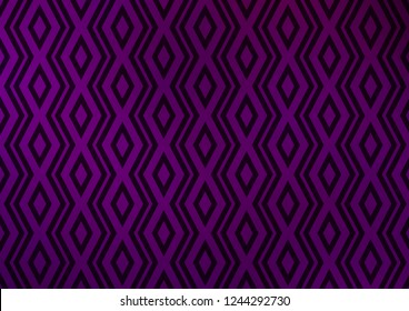 Dark Purple vector background with lines, rhombuses. Glitter abstract illustration with colorful lines, rhombuses. Pattern for websites, landing pages.