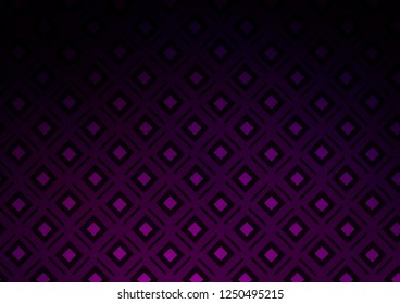 Dark Purple vector background with lines, rhombuses. Colorful illustration with lines, cubes on abstract template. Backdrop for TV commercials.